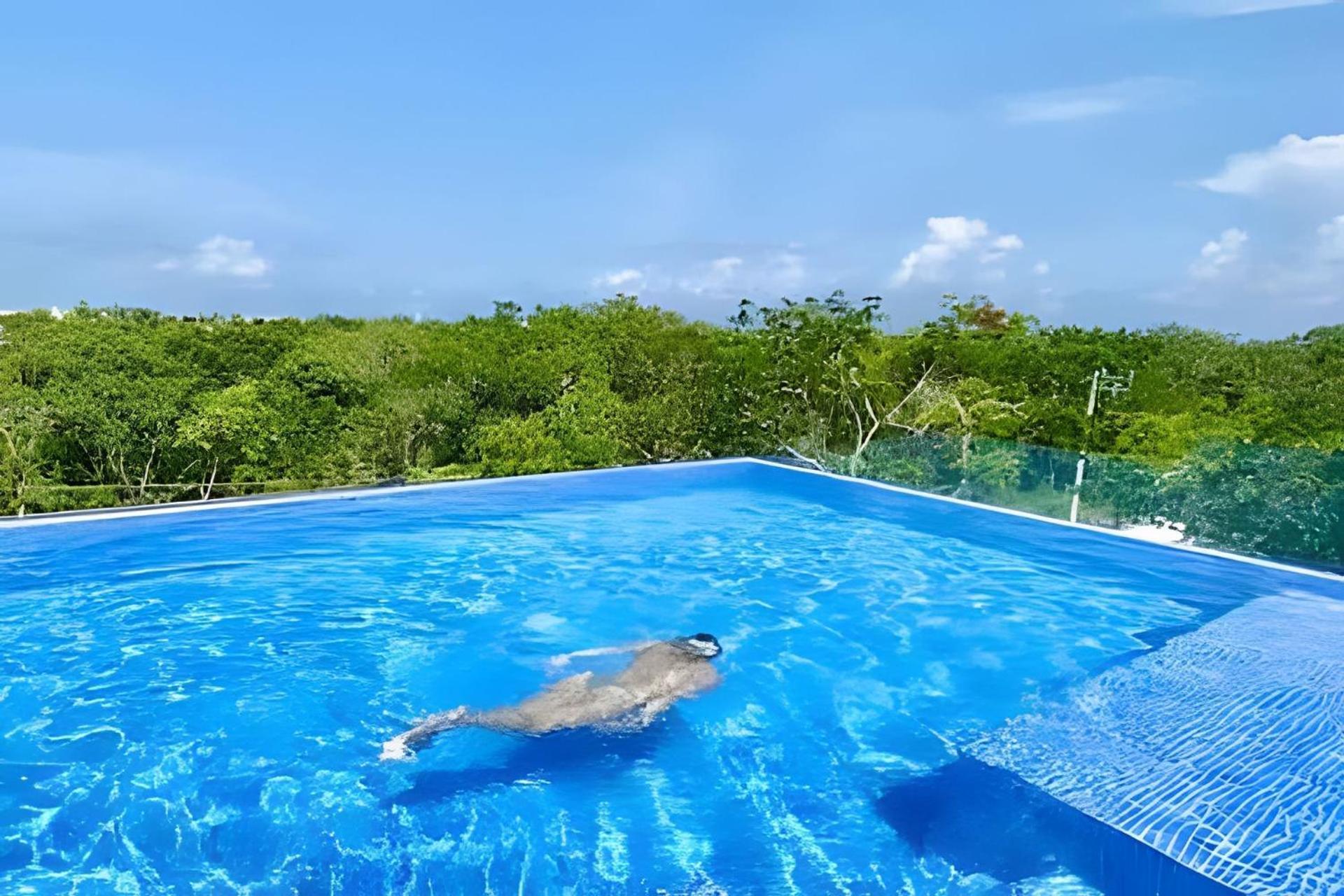 Suit Next To The Common Top Roof Exclusive Building Kingsize Bed 2 Super Pools, Gym, Grill Tulum Kültér fotó